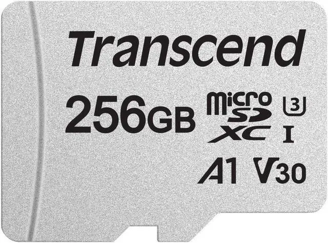 Main image of Transcend 256GB 300S microSDXC CL10 V30 A1 Memory Card with SD Adapter