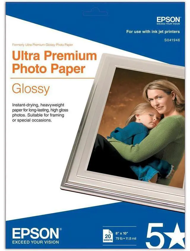 Alt view image 11 of 11 - Epson Ultra Premium Photo Paper - 8" x 10" - 305g/m? - Glossy - 96 ISO Brightness - Bright White