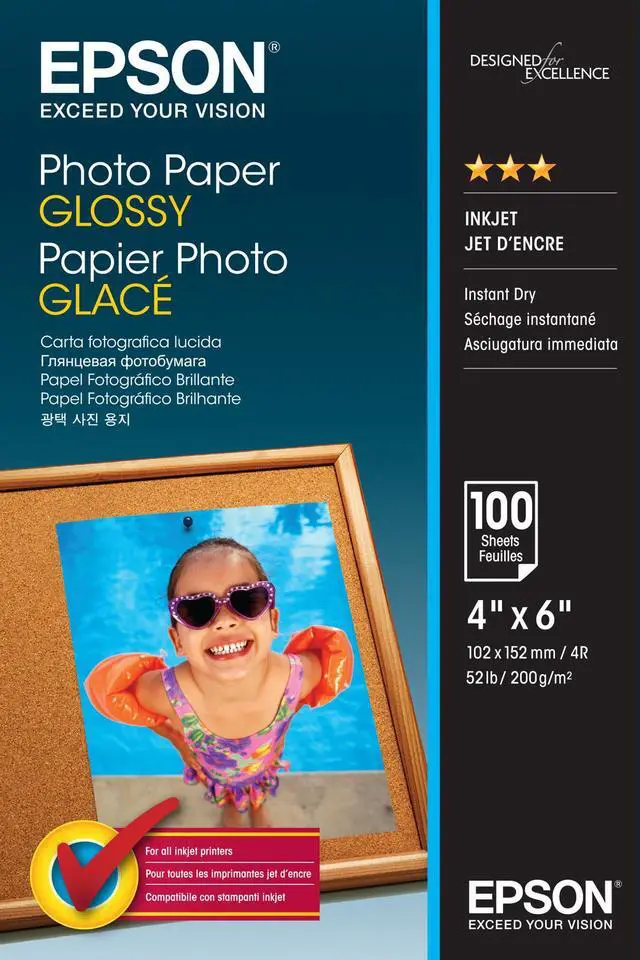 Alt view image 5 of 8 - Epson S042038 Photo Paper - 4" x 6" - Glossy - 100 Sheet - White
