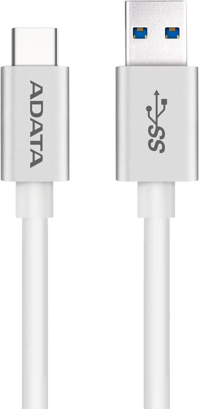 Alt view image 2 of 6 - AData USB-C (Reversible) to USB-A 3.1 Cable - Silver - 100 cm