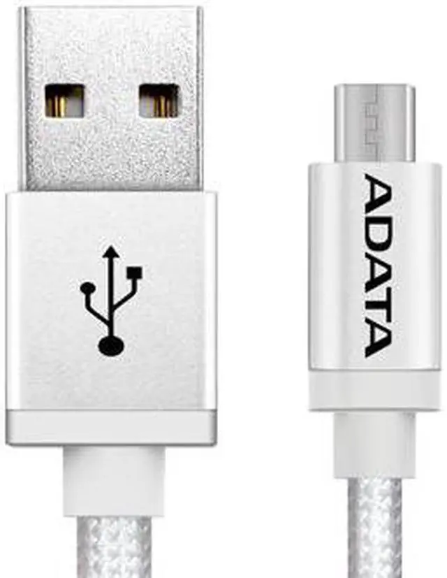 Alt view image 2 of 5 - AData Android USB to Micro USB Charging/Sync Cable, 100cm - Silver