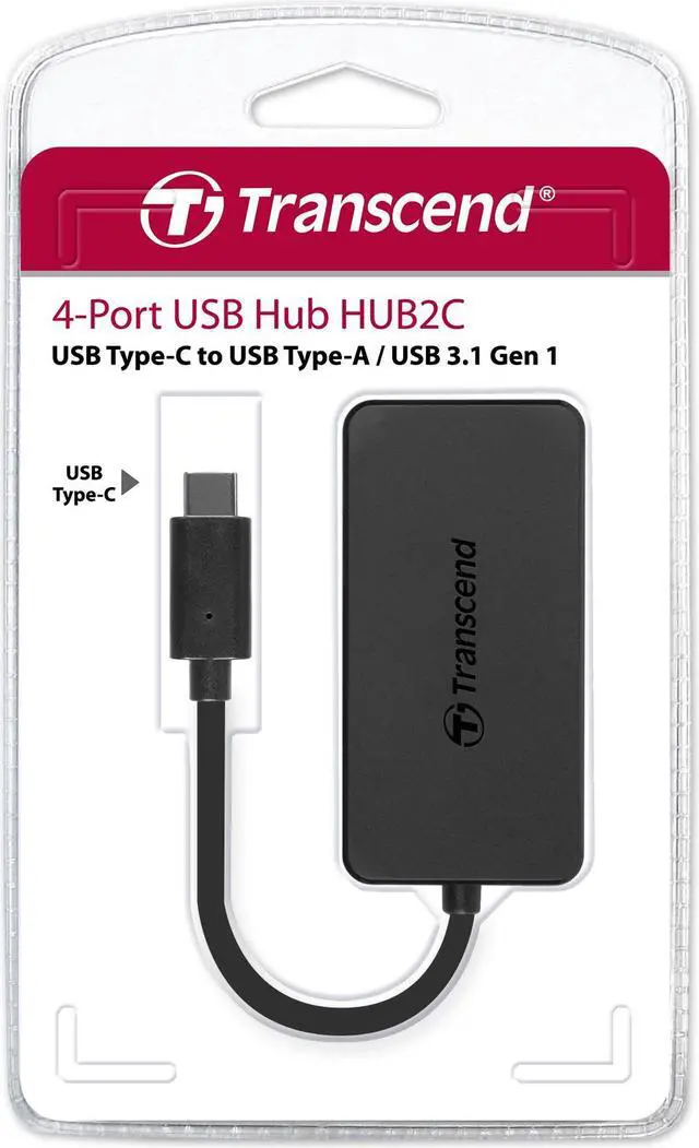 Alt view image 4 of 15 - Transcend USB Type-C 4-Port Hub USB3.1 Gen 1
