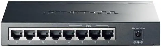 Alt view image 3 of 7 - TP-LINK (TL-SG1008P) 8-Port Gigabit Unmanaged Desktop Switch, 4-Port PoE, Steel Case
