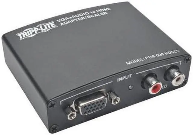 Alt view image 5 of 10 - Tripp Lite P116-000-HDSC2 VGA with RCA Stereo Audio to HDMI Converter/Scaler