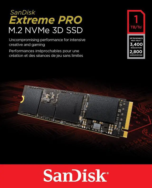 Alt view image 9 of 20 - SanDisk Extreme PRO M.2 PCIe NVMe 3D 1TB Internal Solid State Drive (SDSSDXPM2-1T00-G25)