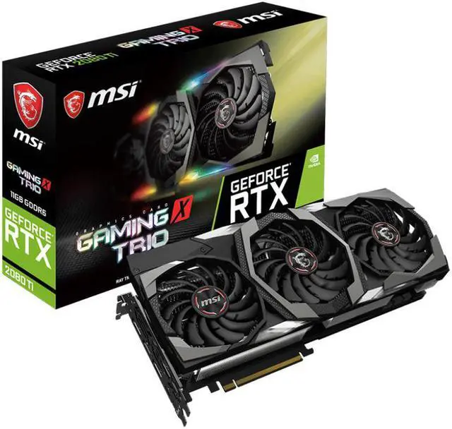Alt view image 6 of 10 - MSI RTX 2080 Ti Gaming X Trio 11GB GDDR6 Graphics Card (V371-026R)