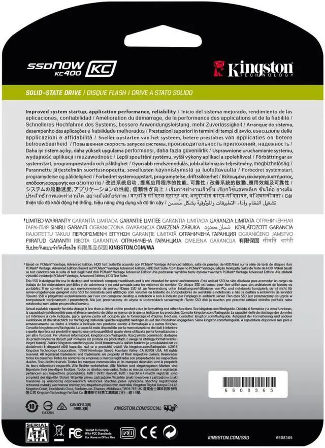 Alt view image 4 of 6 - Kingston SKC400S37A/512G 2.5" 512GB SATA III Business Solid State Disk
