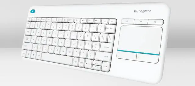 Alt view image 2 of 4 - Logitech K400 Plus Wireless Touch Keyboard - German Layout - White