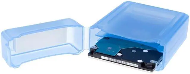 Alt view image 2 of 3 - NEON Hard Protective Storage Case for 2.5" Hard drives and SSDs. Fits 2 Hard drives Blue Model HDD-CASE-25-BL