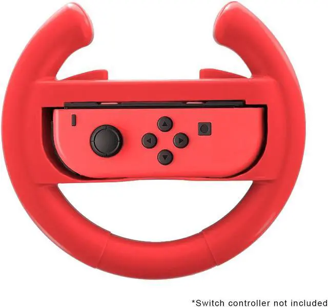 Alt view image 2 of 2 - NEON Steering Wheel for Nintendo Switch Color Red Model NIN-SWWHL-Red