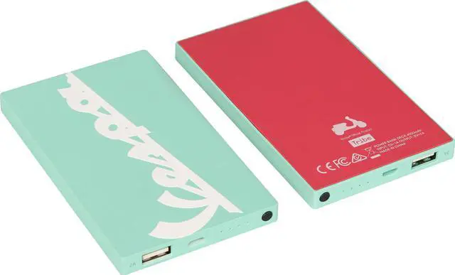 Alt view image 5 of 7 - Tribe 4000mAh Vespa Aquamarina Power Bank