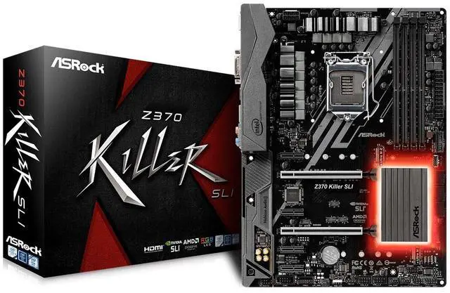 Alt view image 10 of 10 - ASRock Intel Z370 Killer SLI Socket LGA 1151 DDR4 ATX Motherboard (Z370 KILLER SLI)