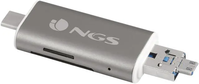 Alt view image 6 of 10 - NGS USB 5-in-1 Type C Card Reader Ally Reader Model ALLYREADER