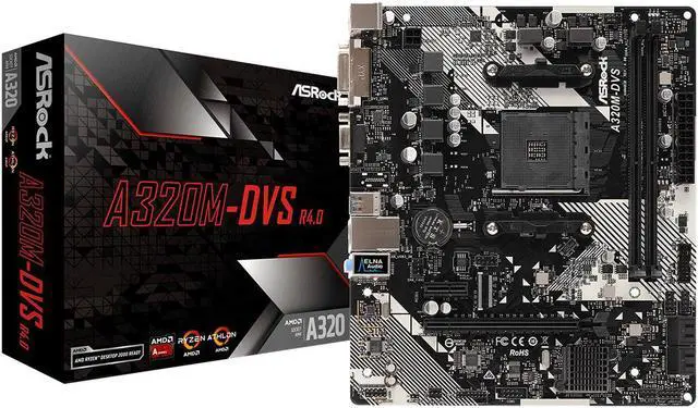 Main image of Asrock AMD A320 DDR4-SDRAM Micro ATX Motherboard