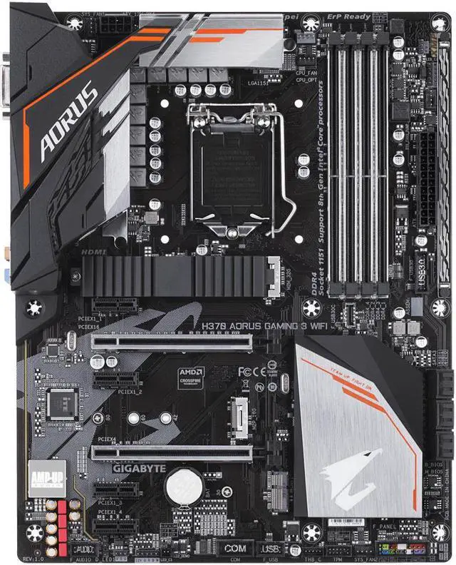 Alt view image 3 of 9 - Gigabyte Intel H370 Aorus Gaming 3 ATX DDR4-SDRAM Motherboard
