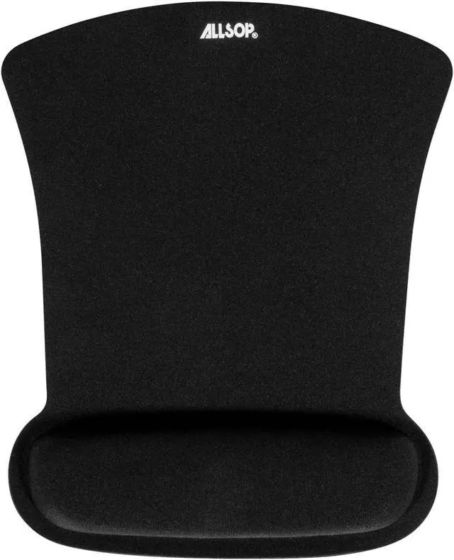 Alt view image 2 of 7 - Allsop 30191 Ergoprene Gel Mouse Pad With Wrist Rest, Black