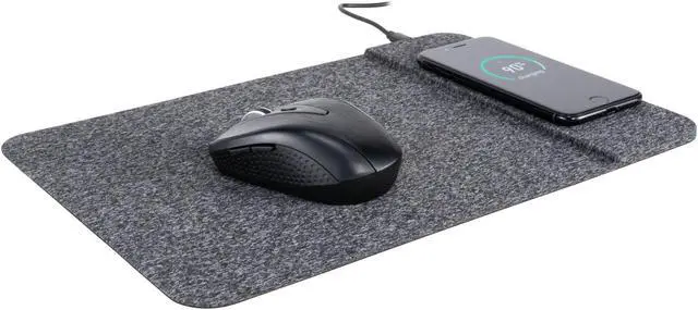 Alt view image 5 of 20 - Allsop Powertrack Wireless Charging Mouse Pad 13 x 8.75 Gray 32192