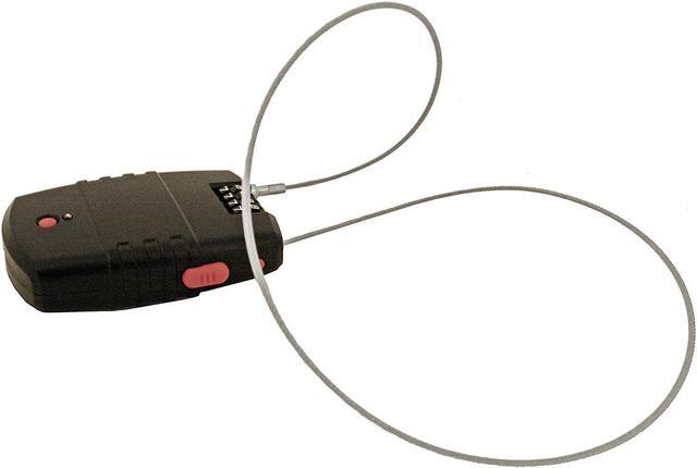 Alt view image 2 of 3 - EyezOff Retractable Cable Lock, 4-Dial Lock, Motion Sensor Alarm (dia 2.0mm x 60cm) incl. batteries