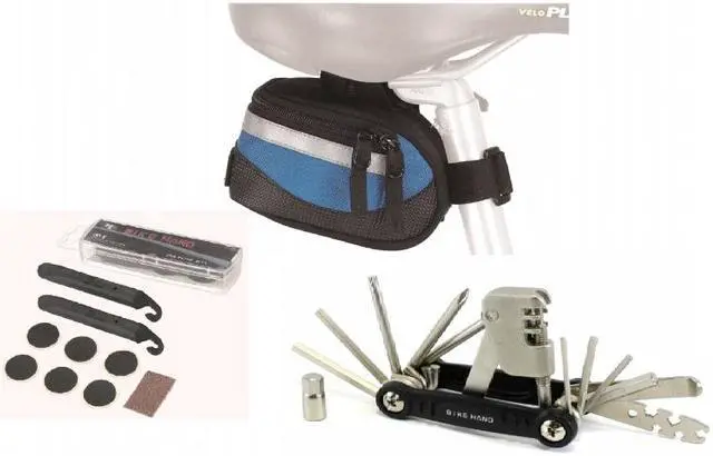 Main image of EyezOff Bicycle Saddle Bag with Tool Kit, Tire Levers, Tire Repair Kit