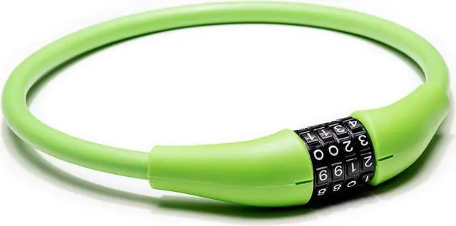 Main image of EyezOff EZ866 Bicycle Lock 4-Dial Cable Combination Lock, All-Weather, Green, 60cm