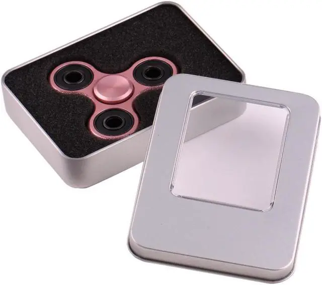 Alt view image 8 of 8 - EyezOff Rose Gold Fidget Spinner Aluminium Alloy Material 3-min Rotation Time