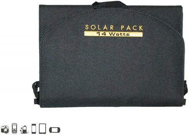 Alt view image 6 of 6 - EyezOff SP8 Foldable Solar Panel Pack (14W Capacity) 5V/2.2A Output