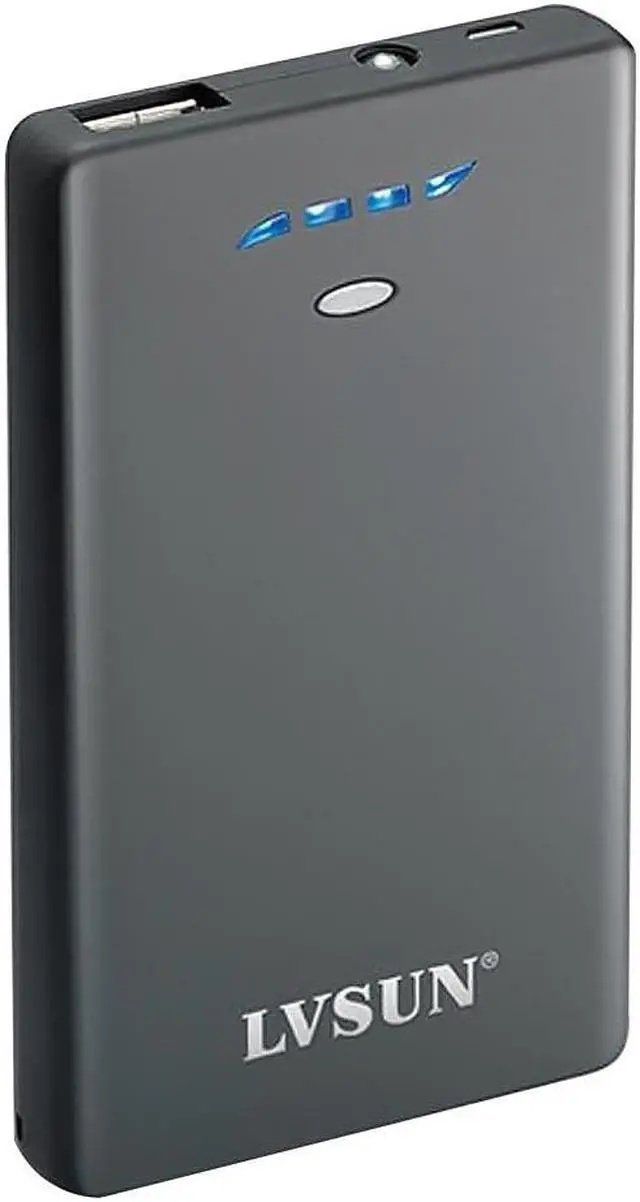 Alt view image 3 of 3 - LVSun 3800mAh Power Bank for Smartphones and Small Tablets 2.0A Output Grey Edition Model LS-B300