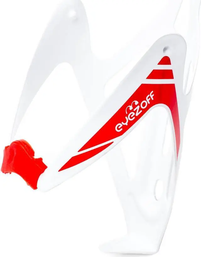Alt view image 2 of 5 - EyezOff Burst Ultra Lightweight Aluminum Bottle Cage  - White/Red Edition