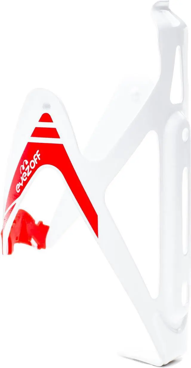 Alt view image 5 of 5 - EyezOff Burst Ultra Lightweight Aluminum Bottle Cage  - White/Red Edition