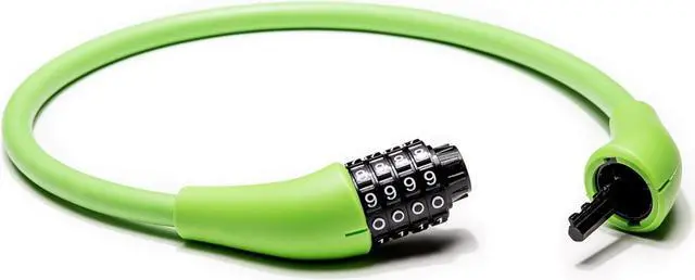 Alt view image 2 of 3 - EyezOff EZ866 Bicycle Lock 4-Dial Cable Combination Lock, All-Weather, Green, 60cm