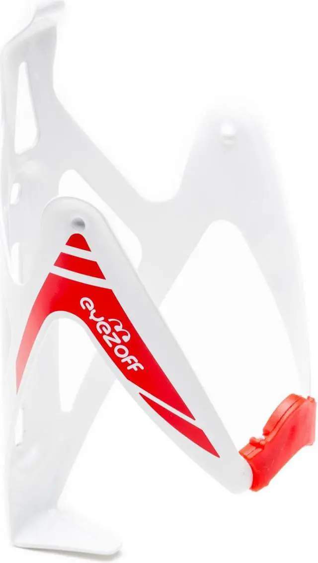 Main image of EyezOff Burst Ultra Lightweight Aluminum Bottle Cage  - White/Red Edition