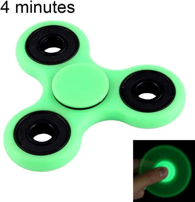 Alt view image 6 of 7 - EyezOff Flourescent Green Fidget Spinner POM Material 4-min Rotation Time