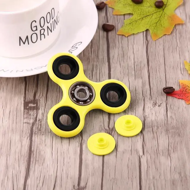 Alt view image 4 of 6 - EyezOff Yellow Fidget Spinner ABS Material 1.5-min Rotation Time
