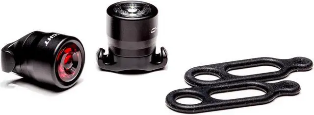 Alt view image 2 of 4 - EyezOff LED Bicycle Safety Light Front and Rear Set - Black With Mounting Kit