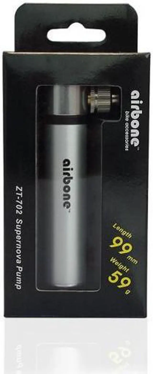 Alt view image 4 of 5 - EyezOff Airbone ZT702 Supernova Ultra-Compact Bicycle Pump for Schrader/Presta (9.9cm) Red