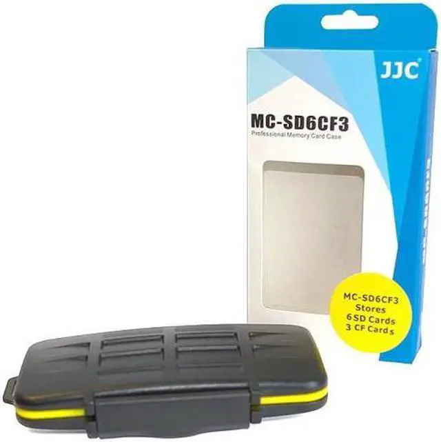 Alt view image 9 of 16 - JJC Water-resistant Anti-shock Camera SD CompactFlash Card Holder Storage Memory Card Case Protector For 6 SD + 3 CF Cards