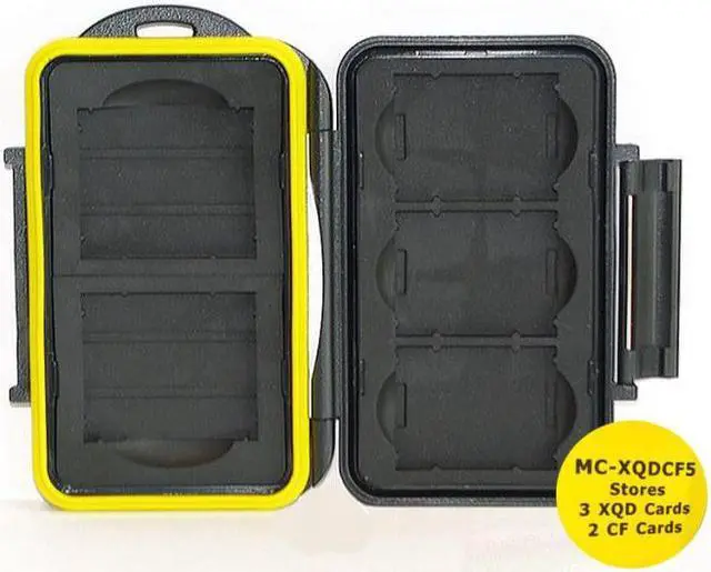 Alt view image 7 of 13 - JJC MC-XQDCF5 Water-resistant Anti-shock XQD CF Card Case Camera Memory Card Holder Storage Protector Cover For 3XQD 2CF Cards
