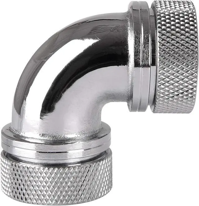 Alt view image 4 of 7 - TT CLW099-CA00SL-A PETG TUBE 90 DEGREE DUAL COMPRESSIO 16MM OD-CHROME/DIY LCS