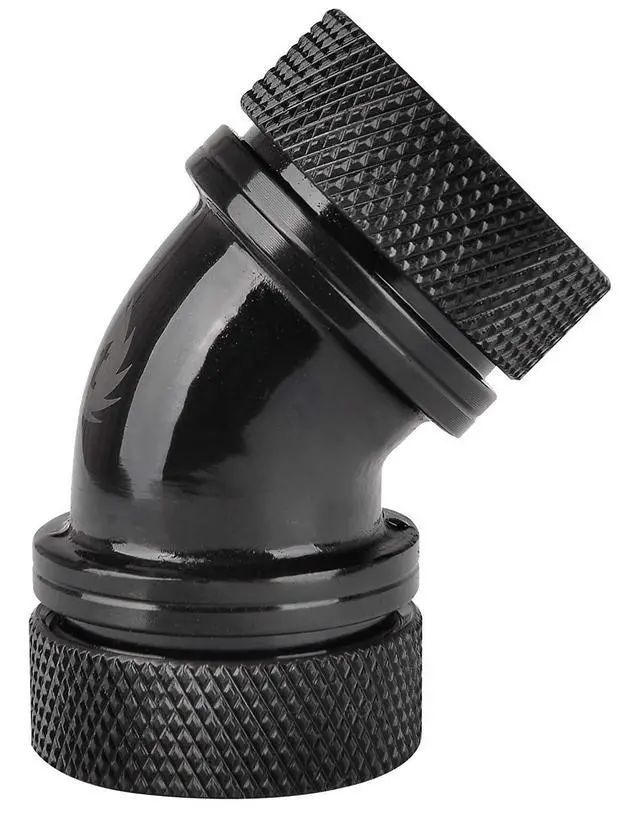 Alt view image 2 of 4 - TT CLW098-CA00BL-A PETG TUBE 45 DEGREE DUAL COMPRESSION 16MM OD-BLACK/DIY LCS