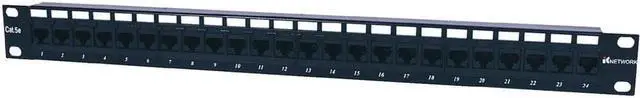 Alt view image 3 of 9 - Intellinet Cat5e Patch Panel, 24-Port, UTP, 1U, Black