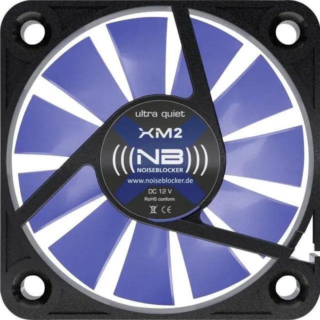 Alt view image 5 of 5 - Noiseblocker NB-BlackSilentFan XM-2 40mm 3800RPM Silent Classic Design Fan 14 dBA