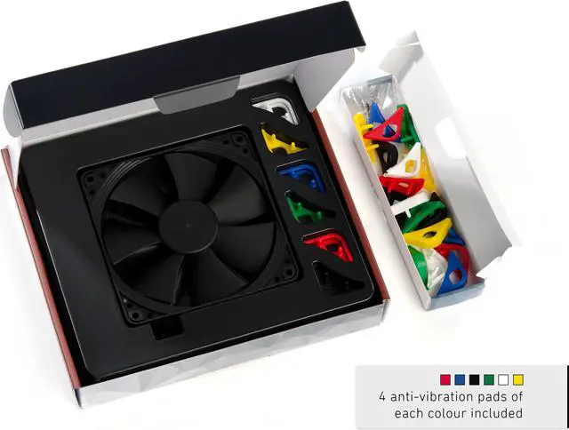 Alt view image 3 of 4 - Noctua Chromax Black Swap 120mm 1500RPM Computer Case Fan w/Anti-Vibration Pads