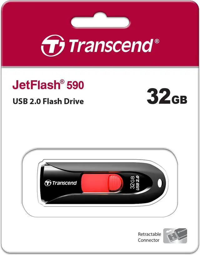 Alt view image 10 of 20 - Transcend JetFlash 590 32GB USB 2.0 Flash Drive Model TS32GJF590K