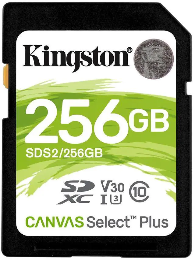 Alt view image 4 of 20 - Kingston Canvas Select Plus 256 GB Class 10/UHS-I U3 SDXC 1 Pack SDS2256GB