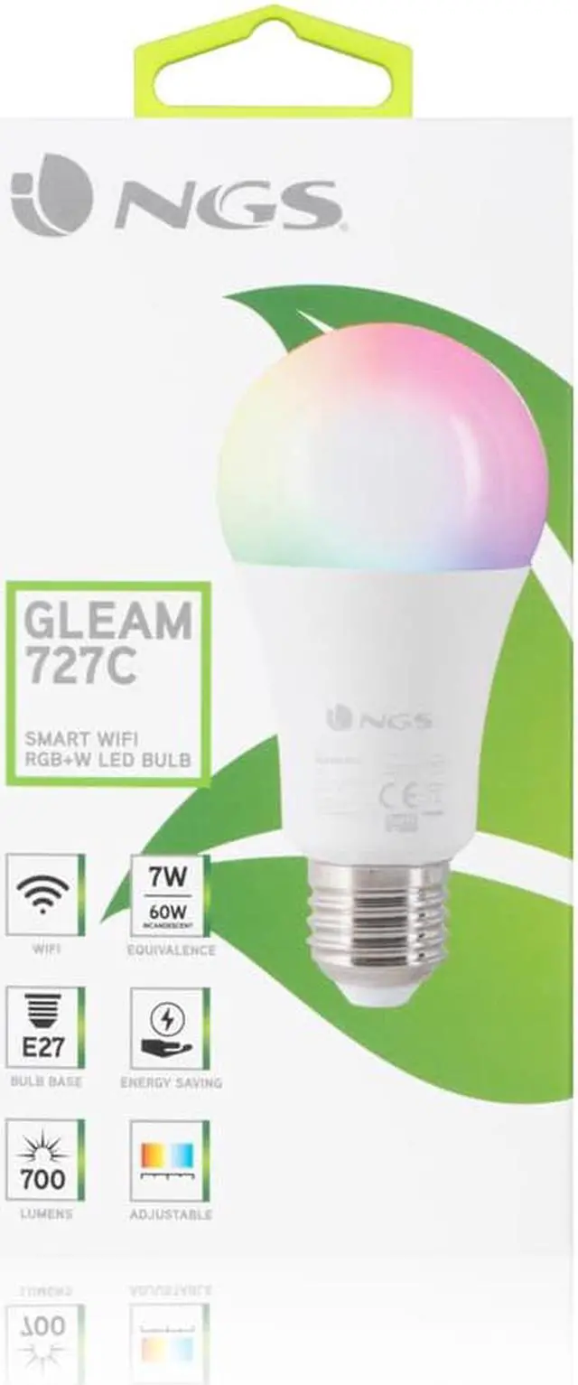 Alt view image 7 of 7 - NGS SMART WIFI LED Bulb Gleam 727C (GLEAM727C)