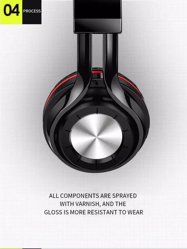 Alt view image 7 of 7 - DPRUI Newest Headphones Bluetooth Headset Foldable Sports Headphone Adjustable Earphones with Microphone For PC mobile phone Mp3 (White red)