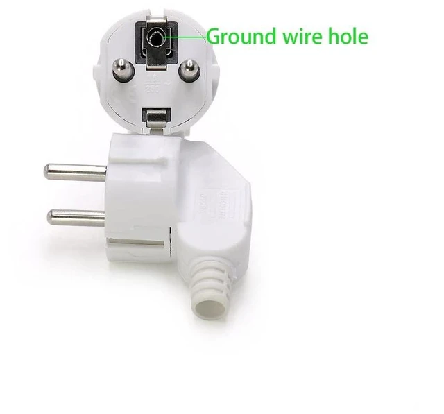 Alt view image 4 of 7 - Toptekits (2 Pack) EU Europe 16A Schuko French Korea 4.8mm Pin DIY Rewireable Plug Max AC250V, White, Type F Connector, CE Certified