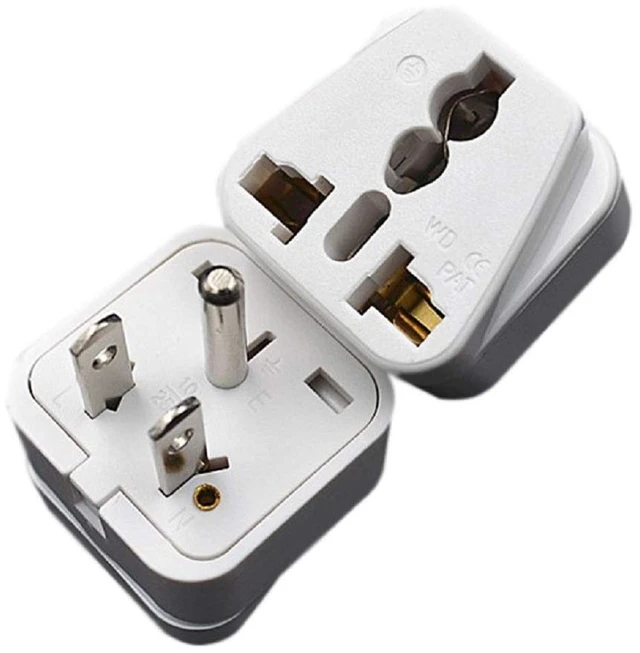 Main image of Toptekits 2-Packs NEMA5-15P to Universal Travel Plug Adapter, US 3-Prong Standard 5-15P Electrical Plug Adapter, EU UK AU to US AC Power Converter