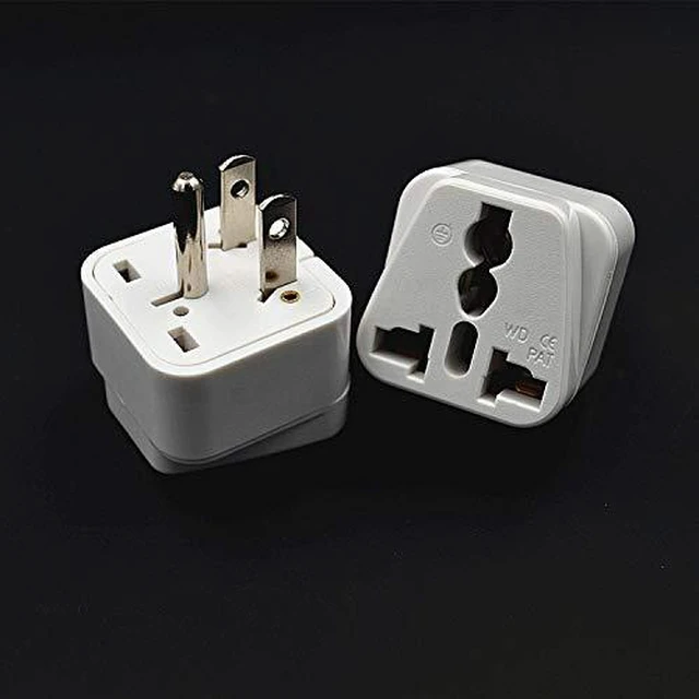 Alt view image 5 of 6 - Toptekits 2-Packs NEMA5-15P to Universal Travel Plug Adapter, US 3-Prong Standard 5-15P Electrical Plug Adapter, EU UK AU to US AC Power Converter