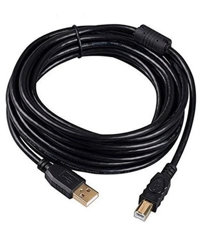 Main image of Tekit 24K Gold Plated USB 2.0 Cable - A-Male to B-Male with Ferrite Black 28/24# AWG (3m/10ft)